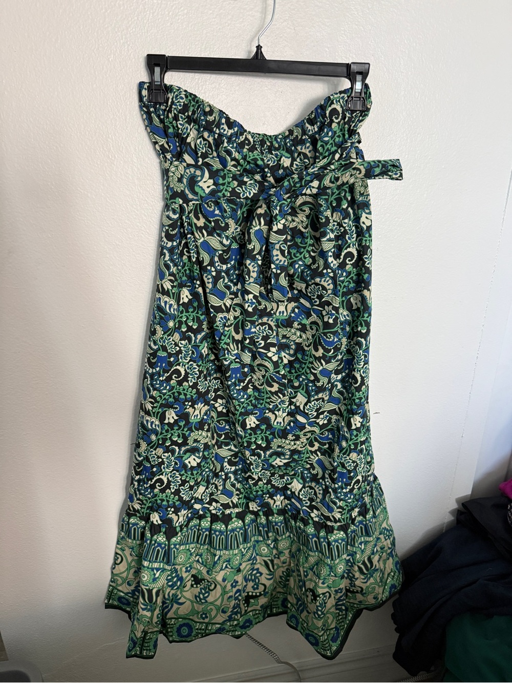 Tuckernuck Floral Maxi skirt in Green and Blue